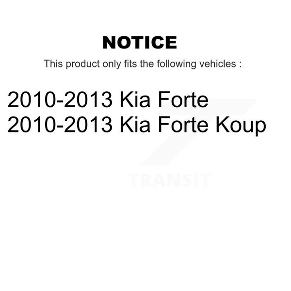 Front Rear Ceramic Brake Pads And Parking Shoes Kit For 2010-2013 Kia Forte Koup